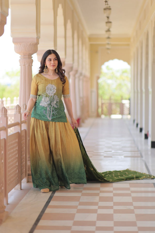 Leheriya Luxe Ombre Patiala Suit Set