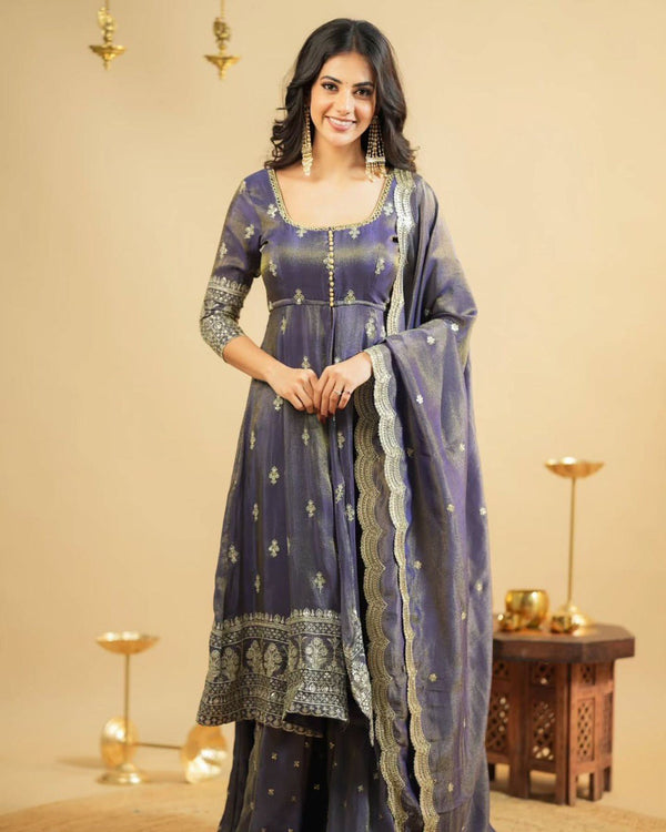 Aanya Royal Purple Festive Wear Lehenga Set
