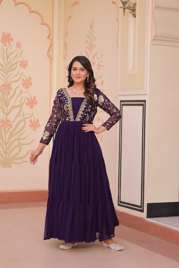 Sunehri Saaz Premium Readymade Gown