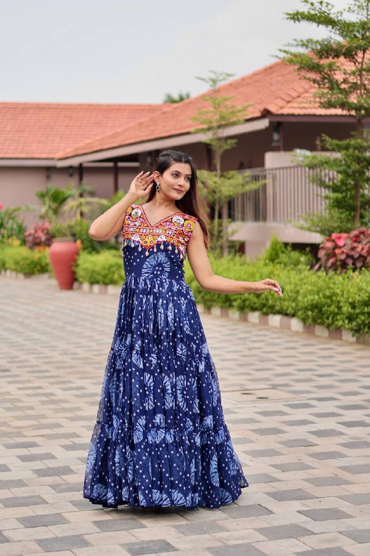 Twirl Worthy Bandhej Gown