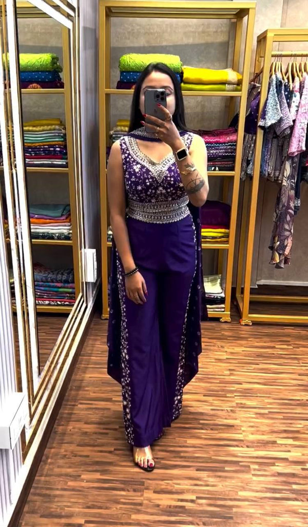 The Indo-Western Reverie Palazzo & Blouse Perfection