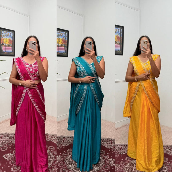 From Tradition to Trend The Evolution of the Shrug Saree Ensemble
