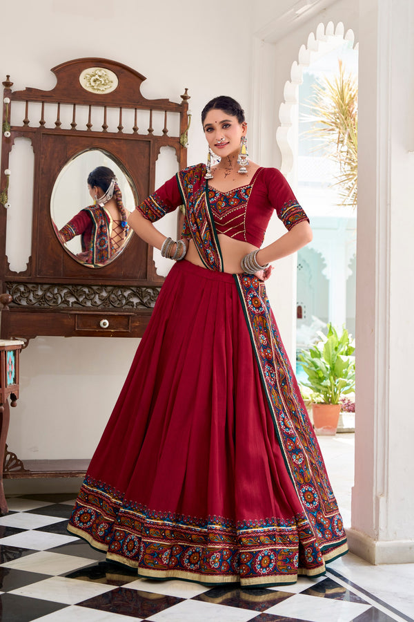 Naira’s Navratri Muse tradition Mirror work lehenga Choli