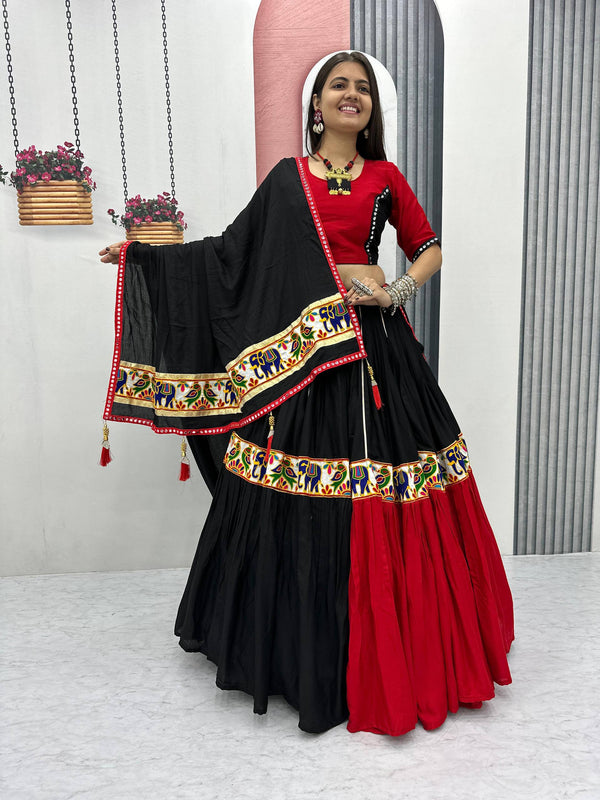 Trisha Traditional Gujarati Embroidery Inspired Lehenga Choli