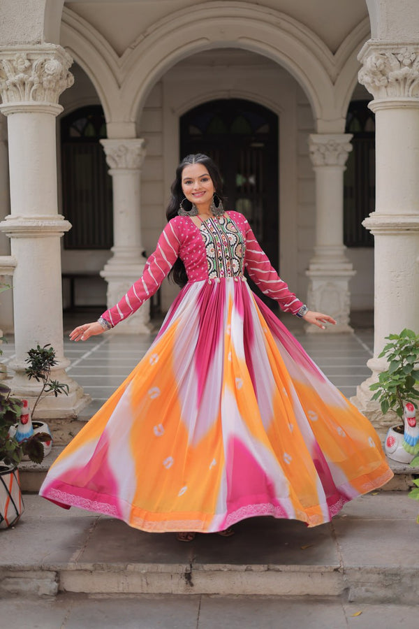 Anaya’s Eternal Bloom Regal Shades in Flowing Anarkali Gown