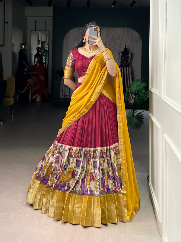 Kashvi’s Heritage Charm Printed Lehenga Choli
