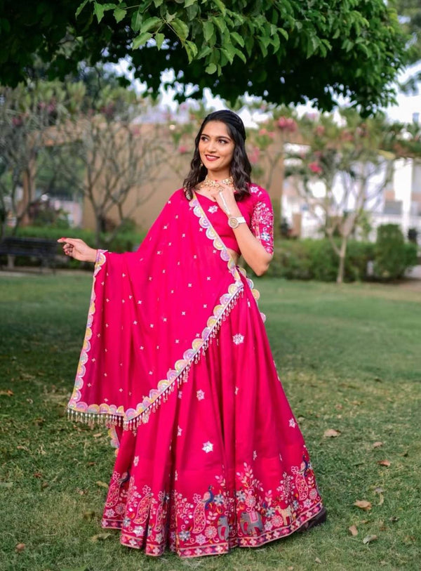 Ruhika Embroidery Thread  Sequence Work Lehenga Choli
