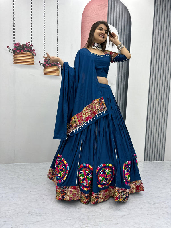 Meera’s Midnight Muse Royal Blue Traditional Lehenga Choli