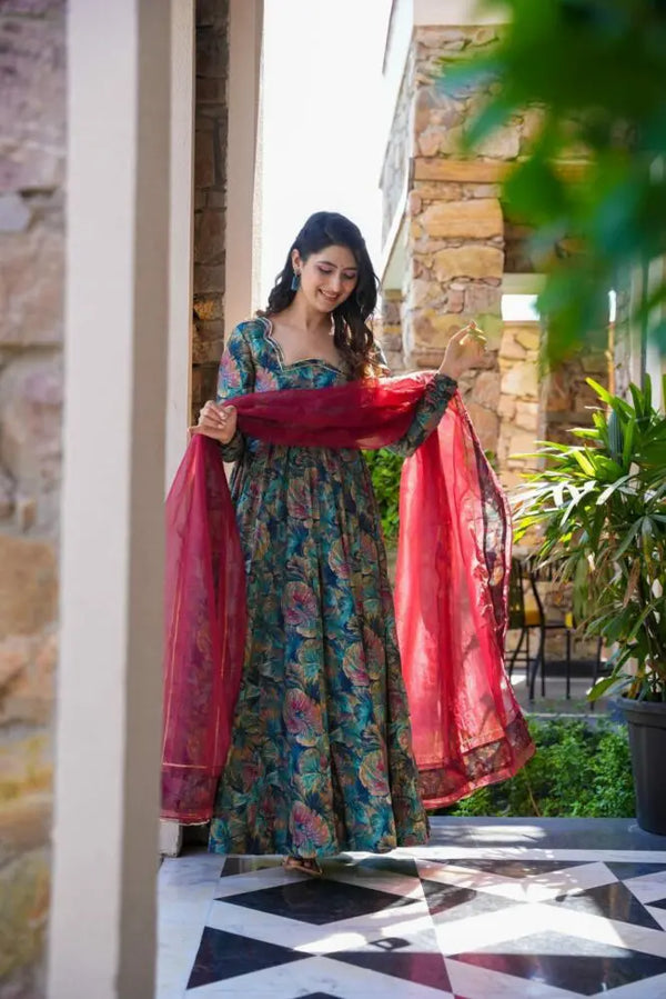 Keshvi Malti Color Anarkali Suit Set